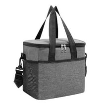 YUEQUN,Collapsible Insulated Cooler Bag Leakproof Soft Folding Cooler for Beach, Travel, Car Grey 27X25X19cm