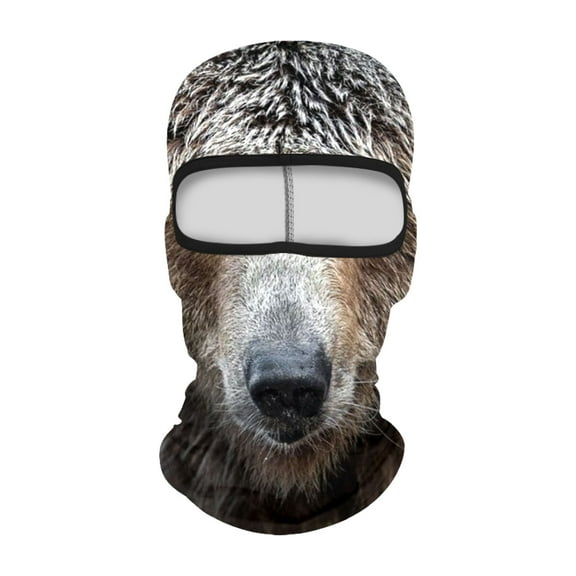 YUEVE 3D Animal Ski Face With Ears For Music Festivals Raves Ski Party Outdoor Activities Summer Face Scarf for Men Freezer Suit Tall Ski Bike Outdoor Voices Doing Things Hat Ski Men Pants Hooded Cowl