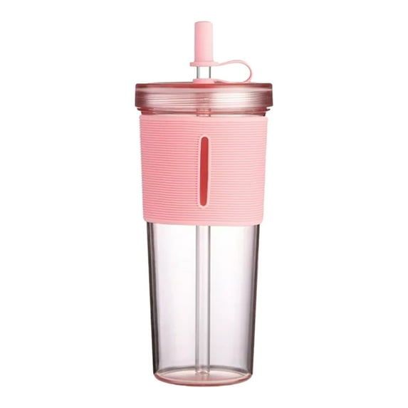 YUEVE Big for Women 700ML Acrylic Travel Tumbler With Lid And Straw Insulated Double Wall Reusable Cups Clear/