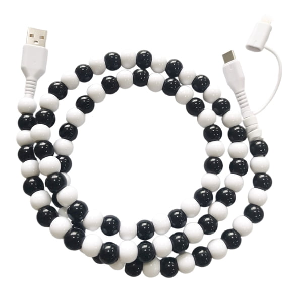 YUEVE Beaded 2 In 1 Data A Unique And Fashionable Feel To Your Charging And Data Transmission Experience.
