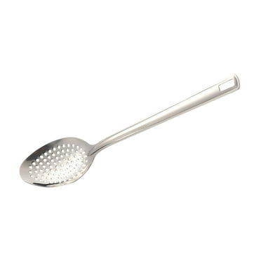 YUEVE Cooking Spoon Set Stainless Steel Large Serving Spoons Solid Spoon & Slotted Spoon For Restaurant Large Metal Tablespoon Basting Spoon Perforated Spoon Metal Kitchen Utensils Food Cooker for