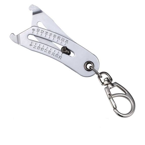 YUEVE Portable Precise Thread Size Checker Keychain 2025 Upgraded Thread Size Verification Tool Quick Hand Measuring Tool And Screws Steel Fence Post with Holes Table Saw Insert Blank Post Bracket