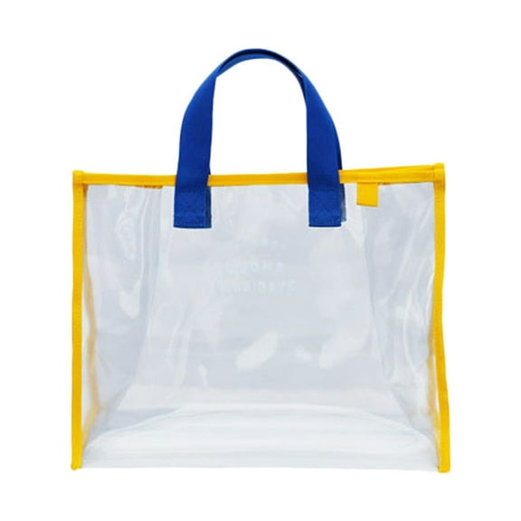 YUEVE Summer Holidays Hand Carrying Swimming Bag Portable Clothing Storage Bag Fashion Transparent Beach Bag Travel Tote Bag Clear Packing Cubes for Shoes Charging Cord Bag Clear Packing Cubes for