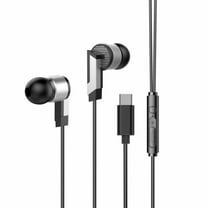 YUEVE Wi Headphones with Mic Type C Gaming Gaming Headset Wire Controlled Metal Subwoofer In Ear Wired Headset