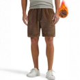 thumbnail image 1 of YUEVORA Casual Shorts for Men, Drawstring Elastic Waist Shorts, Knee Length Relaxed Fit Athletic Shorts with Side Pockets, 1 of 8
