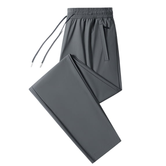 YUEVORA Pants for Men, Straight Leg Drape Elastic Waist Casual Pants, Quick Dry Breathable Stretch Lightweight Summer Big Size Business Commute Dress Trousers