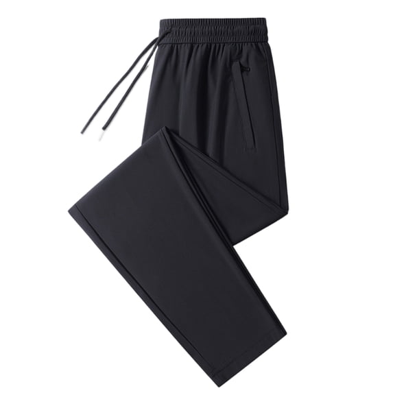 YUEVORA Pants for Men, Straight Leg Drape Elastic Waist Casual Pants, Quick Dry Breathable Stretch Lightweight Summer Big Size Business Commute Dress Trousers