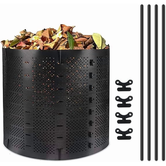YUEWO 220 Gallon Compost Bin Outdoor Expandable Outdoor Composter for Leaves, Grass, Coffee Grounds, Kitchen Waste, Trees and Dead Shrubs