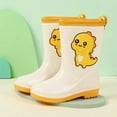 thumbnail image 1 of YUEXIAN Toddler Rain Boots Easy-on Kids Girls Boys Waterproof Rain Shoes for Outdoor Garden, 1 of 5