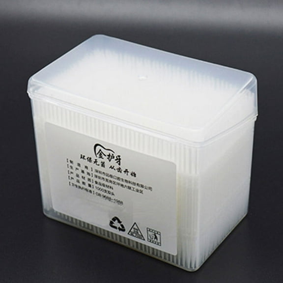 YUEYAN 1100 Pcs Plastic Dental Picks Hygiene 2 Way Interdental Tooth Brush