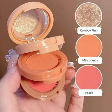 YUEYAN 3IN1 Matte Highlighter Palette Pearly Blush Shiny Eyeshadow Face Paxpa