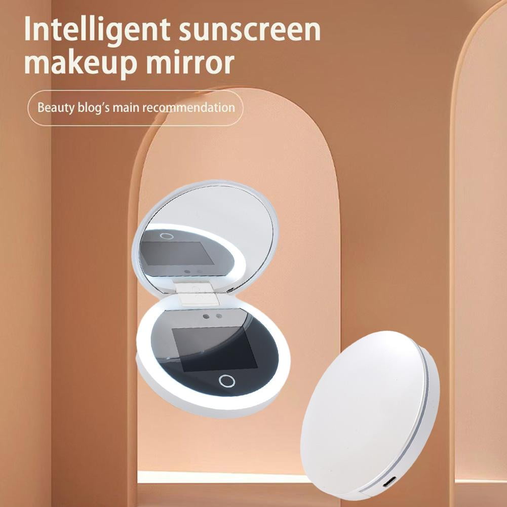 YUEYAN Compact Mirror with UV Camera for Sunscreen Test Pocket Size Handheld