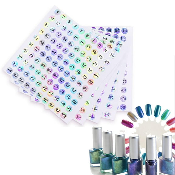 YUEYAN Number Sticker Label For Nail Polish Color Gel Varnishs Marking Numberings Nice