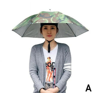 YUEYAN Portable Foldable Rain Sun Umbrella Head Hat Fishing Camping Cap Headwear Hot N7
