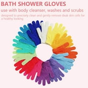 YUEYAN Shower Gloves Exfoliating Wash Bath Gloves Skin Body Brush Scrub