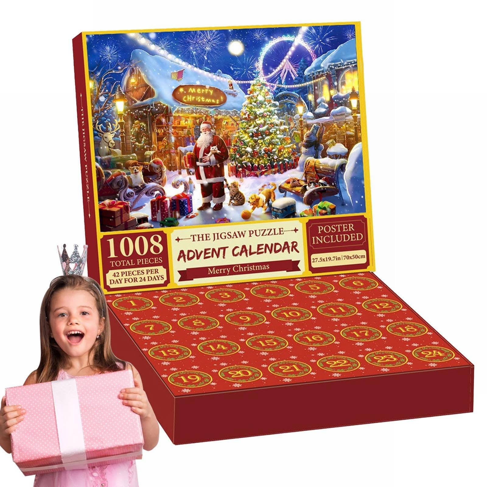 YUEtays Clearance Advent Calendar 2024 Christmas Picture Puzzles For