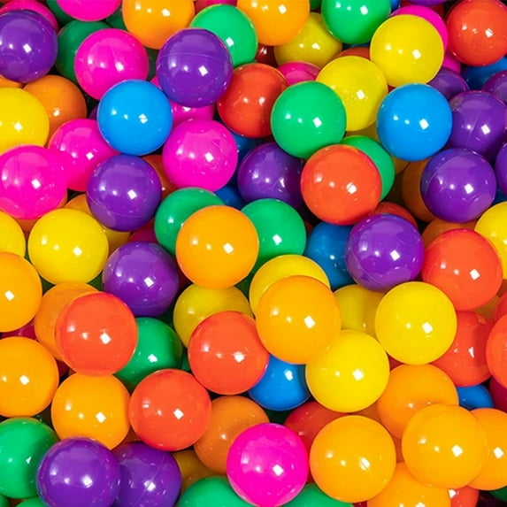 YUFER 100 Piece Ball Pit Balls for Kids & Toddlers, 2.2" Thickened Plastic Sensory Play Balls, Non-Toxic BPA-Free, Colorful, Pools, Bounce Houses