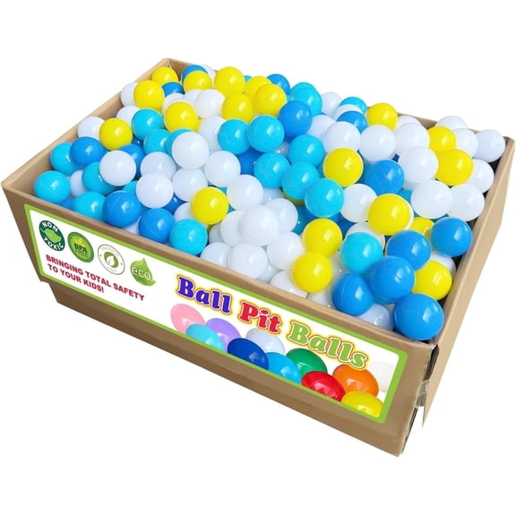 YUFER 1000 Count Plastic Soft Ball Pit Balls Colorful Phthalate Free BPA Free Baby Toddler Play Balls for Kids Toddlers 2.2"