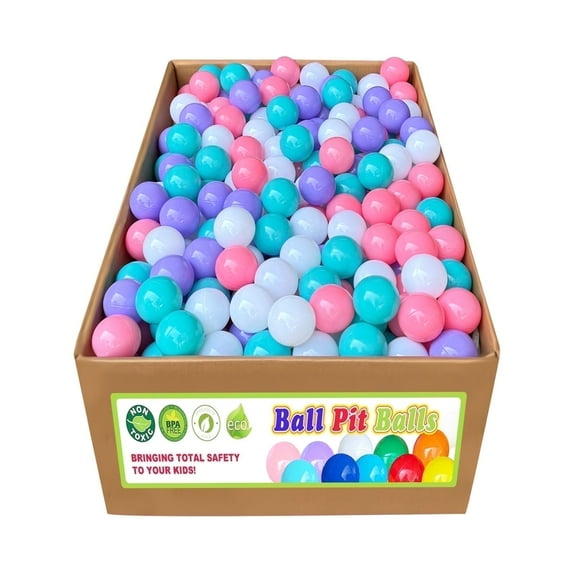 YUFER 1000 Pcs Ball Pit Balls - 2.2" BPA-Free Plastic, Sensory Play for Kids, Playrooms & Bounce Houses, Multicolor