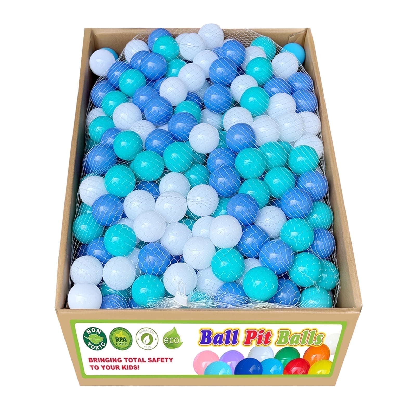 YUFER 1000 Pcs Ball Pit Balls - 2.2" BPA-Free Plastic, Sensory Play for Kids, Playrooms & Bounce Houses, Multicolor