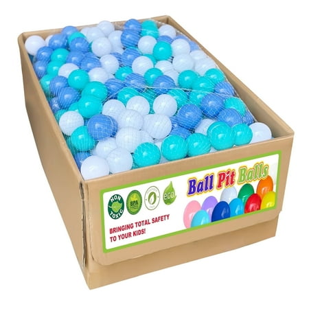 YUFER 500 Count Plastic Soft Ball Pit Balls Colorful Phthalate Free BPA Free Baby Toddler Play Balls for Kids Toddlers 2.2"