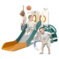 thumbnail image 1 of YUFU 7 In 1 Toddler Slide for Kids Age 1-3 Indoor Outdoor Playground Slide Set With Golf Basketball Easy Assemable Move (Yellow & Green), 1 of 10