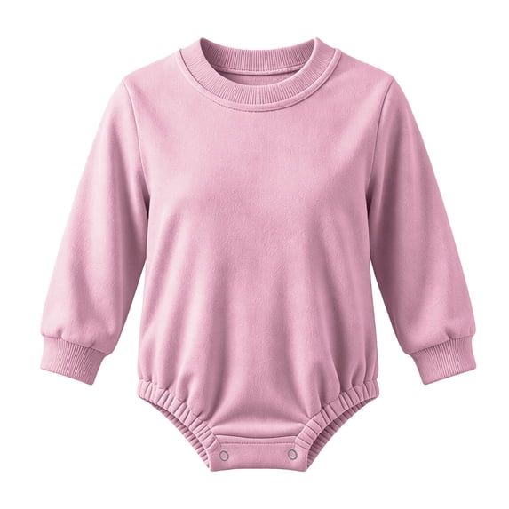 YUGYXL Baby Bubble Onesie Romper Clothes Short Sleeve Summer Solid Color T-Shirt Footless Outfits Hot Pink Jumpsuit