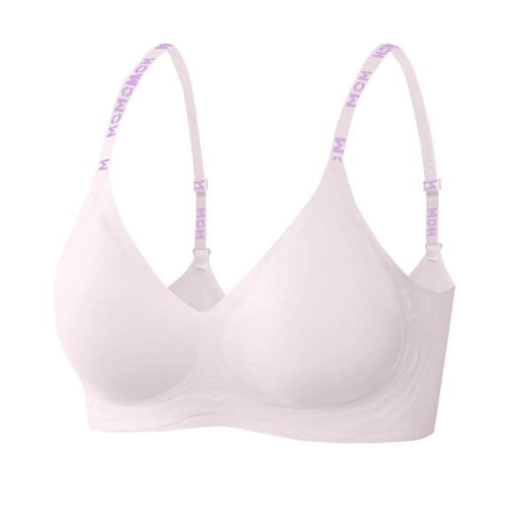 YUGYXL Bras for Women Full Coverage Solid Color Tshirt Bra Unlined Underwire Seamless Sports Bras Fashion Pink