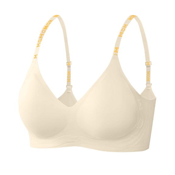 YUGYXL Bras for Women Full Coverage Solid Color Tshirt Bra Unlined Underwire Seamless Sports Bras Fashion Yellow