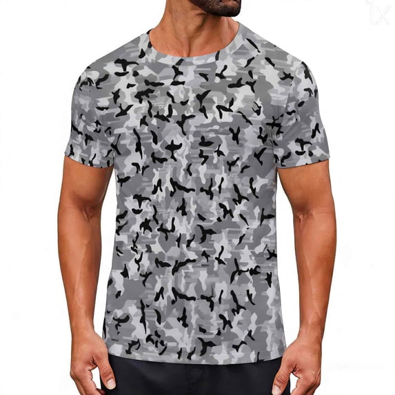 YUGYXL Camo Shirt for Men Women Short Sleeve T-Shirts Camouflage Printed Graphic Tees Unisex Summer Hunting Shirts C Camouflage XXL