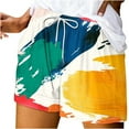 thumbnail image 1 of YUGYXL Casual Print Shorts for Women Drawstring Elastic Waist Tie Dye Shorts with Pockets Wide Leg Summer Shorts D Multicolor XXL, 1 of 5