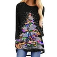 thumbnail image 1 of YUGYXL Christmas Sweaters Women Fleece Lined Long Tunic Sweatshirt Ugly Funny Xmas Crewneck Pullover Tops Holiday Outfits Multicolor M, 1 of 5