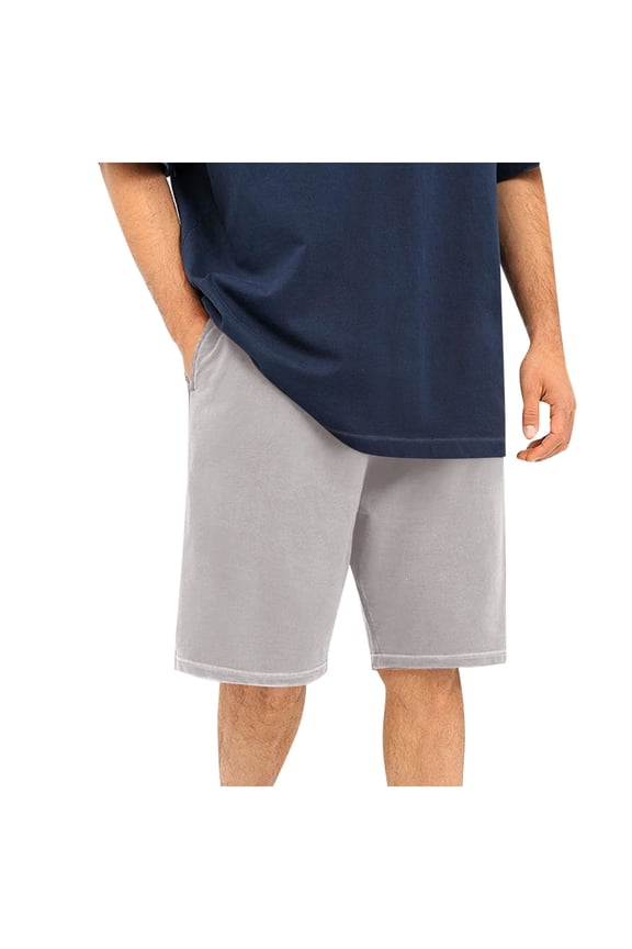 Cotton Shorts for Men Stretch Waist Breathable Comfy Bermuda Shorts 2025 Drawstring Lightweight Fishing Shorts White S