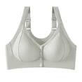 thumbnail image 1 of YUGYXL Daisy Bras for Older Women Full Coverage Breathable Bras Padded Wireless Front Closure Bra Push Up Adjustable Strap Bra Green XXL, 1 of 2