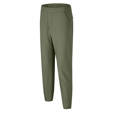 YUGYXL Deals Big and Tall Long Pants for Men Plus Size Stretch Waist Joggers Pants with Pockets Trendy Breathable Solid Trousers Running Pants Army Green XXXL
