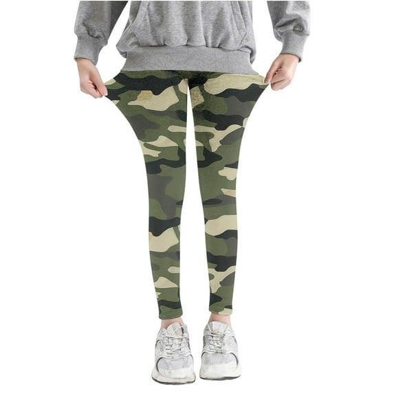 YUGYXL Fashion Camo Print Pants for Children Casual Stretchy Leggings High Waist Soft Skinny Trousers Going Out Comfy Pant 3-7 Year