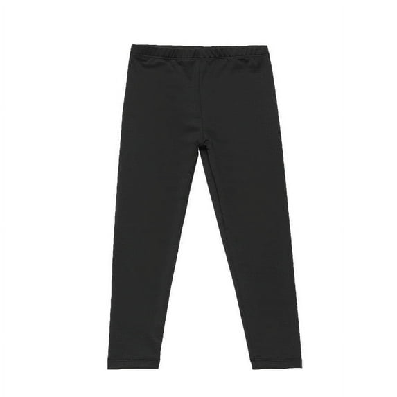 YUGYXL Girls Summer Tight Pants Stretch Waist Soft Comfy Leggings Lounge Long Pants Solid Color Lightweight Slim Trousers Black 11 Years