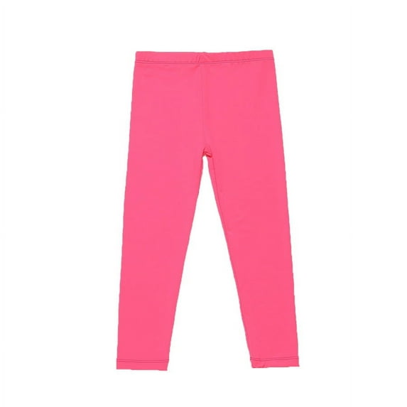 YUGYXL Girls Summer Tight Pants Stretch Waist Soft Comfy Leggings Lounge Long Pants Solid Color Lightweight Slim Trousers Hot Pink 3 Years