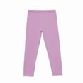 thumbnail image 1 of YUGYXL Girls Summer Tight Pants Stretch Waist Soft Comfy Leggings Lounge Long Pants Solid Color Lightweight Slim Trousers Purple 11 Years, 1 of 4