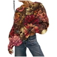 thumbnail image 1 of YUGYXL Deals Halloween Sweater for Women Plus Size Fleece Jumper Oversized Tops Halloween Costumes for Cold Freezing Weather Khaki M, 1 of 4