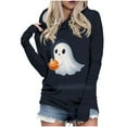 thumbnail image 1 of YUGYXL Halloween Sweatshirts for Women Cute Funny Long Sleeve Pumpkin Graphic Hoodies Lightweight Pullover Tops Navy M, 1 of 4
