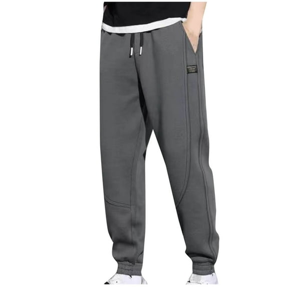YUGYXL Men's Lounge Sweatpants Big and Tall Stretch Waist Tapered Pants with Multiple Pockets Drawstring Soft Breathable Trousers Outdoor Joggers Pants Dark Gray XXXL