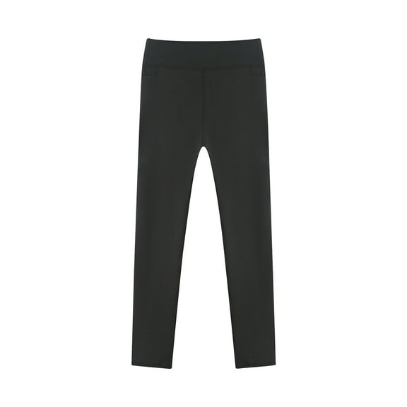 YUGYXL Sports Pants for Girls Lounge Leggings Pants Stretchy Solid Tapered Pants Slim Breathable Long Pants Black 12 Years