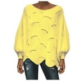 thumbnail image 1 of YUGYXL Deals Womens Long Batwing Sleeve Cable Knit Sweaters 2024 Fashion Crochet Hollow Out Sweater Casual Solid Color Crew Neck Clothes Teen Girl Tunic Soft Tops, 1 of 4