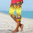 thumbnail image 1 of YUGYXL Fashion Print Capri Leggings for Women High Waisted Tummy Control Yoga Leggings Sexy Stretchy Butt Lifting Crpooed Pants Casual Soft Capris A Multicolor XL, 1 of 5