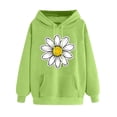 thumbnail image 1 of YUGYXL Flower Graphic Hoodies for Women Fall Drawstring Loose Sweatshirts Winter Drop Shoulders Long Sleeve Hoodie Green XXL, 1 of 3