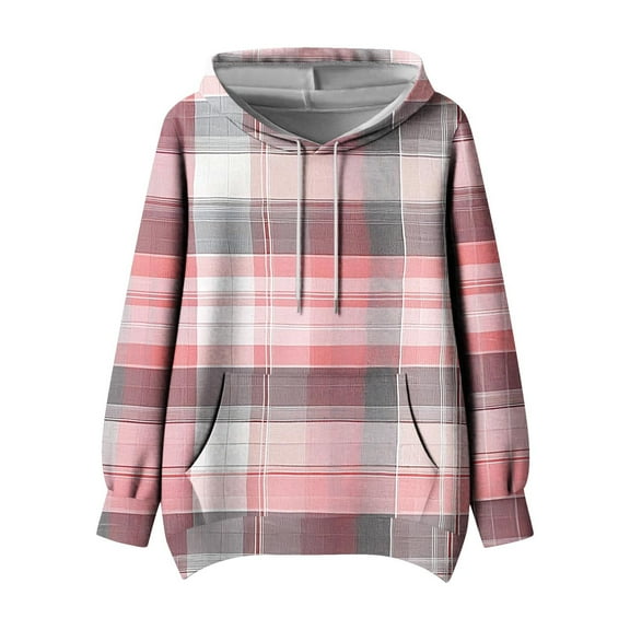 YUGYXL Green Flower Print Hoodies for Women Pullover Long Sleeve Fleece Hoodie Cozy Sport Casual Outwear Pink XXL