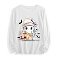 thumbnail image 1 of YUGYXL Halloween Clothes for Women Funny Printed Shirts Spooky Season Tops Long Sleeeve Pullovers Cute Ghost Tee White M, 1 of 7