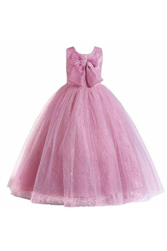Homecoming Lace Dresses Toddler Baby Girl Sleeveless Dress Pleated Layered Princess Dresses Kid Tulle Flower Girl Dresses Today Size 9-10 Years