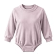 thumbnail image 1 of YUGYXL Kids Tales Baby Oversized Fleece Romper Toddler Long Sleeve Bubble Sweatshirt Infant Boys Girls Crewneck Pullover Bodysuit Pink Jumpsuit, 1 of 6